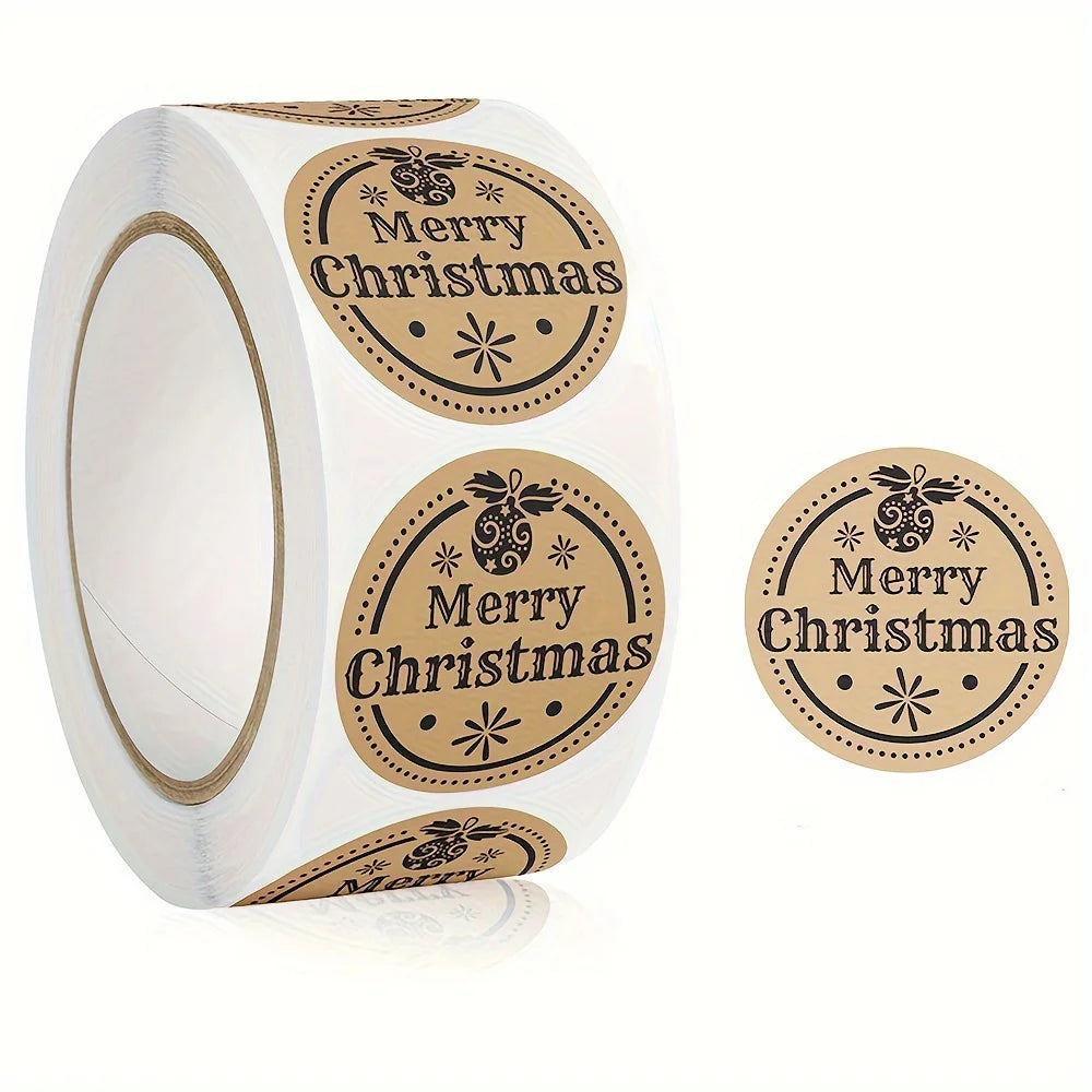 500 Stück „Merry Christmas“-Aufkleber – Festliche Geschenkaufkleber | Deko-Etiketten für Geschenke, Umschläge, Karten & Weihnachtsverpackungen Kaufschwan®