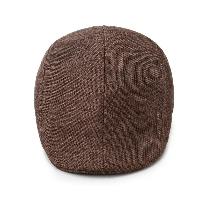 Herren Baumwoll-Leinen Barett Baseballcap | Frühling & Herbst Britische Retro Cap | Atmungsaktive Maler Kappe Mode Accessoire Kaufschwan®