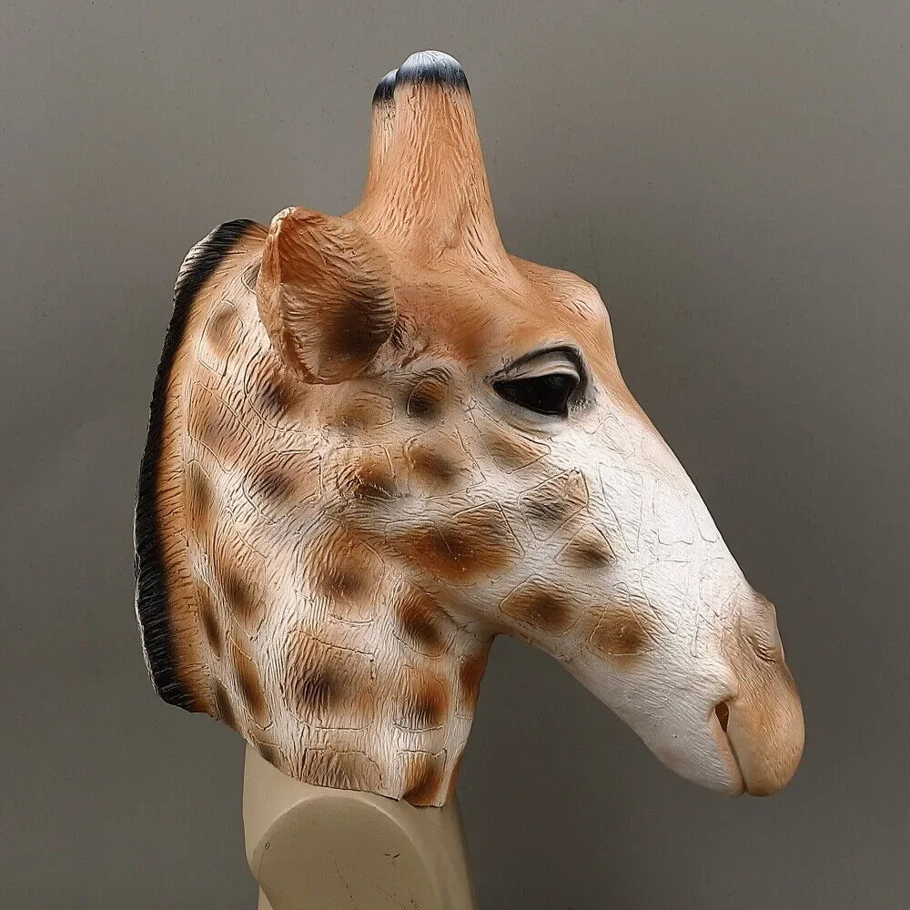 Cosplay Tiermaske Giraffe – Zoo Tier Latex Maske für Halloween, Maskerade & Kostüm Party Requisite Kaufschwan®
