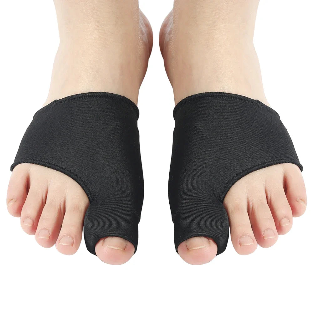 1 Paar Hallux Valgus Korrektursocken – Graue Zehensocken mit Ballenschutz | Orthopädische Bunion Corrector Socken Kaufschwan® 2 Stück - Schwarz