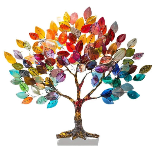 Baum des Lebens Acryl Tischdekoration – Kleine 2D Schreibtisch-Dekoration Wasserdicht und Abriebfest Kaufschwan®
