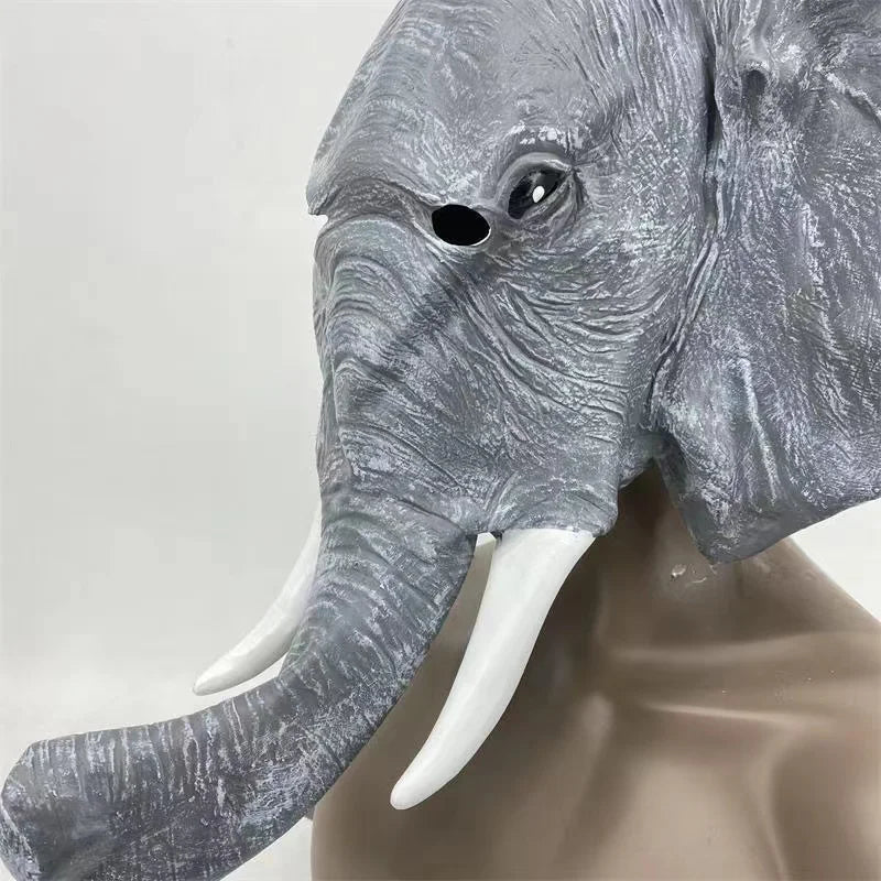 Elefantenkopf Maske – Lustige Tier Latex Maske für Halloween, Erwachsene Kostüme, Cosplay Party & Verkleidung Kaufschwan®
