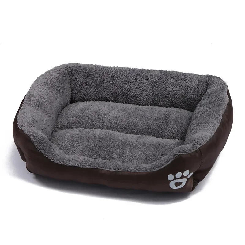 Weiches Warmes Haustierbett – Sofa Bett mit Wasserdichtem Boden für Hunde & Katzen Kaufschwan® Kaffee S(43x32cm)