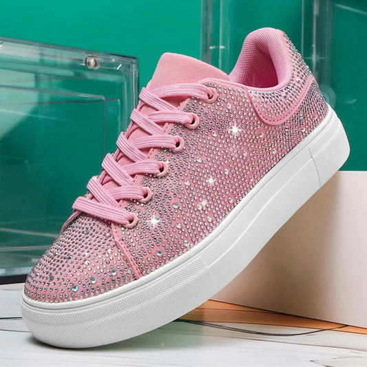 Damen Sneaker – Atmungsaktive Lauf- & Freizeitschuhe | Luxus Sneaker für Damen Kaufschwan® Rosa Glitzer 36