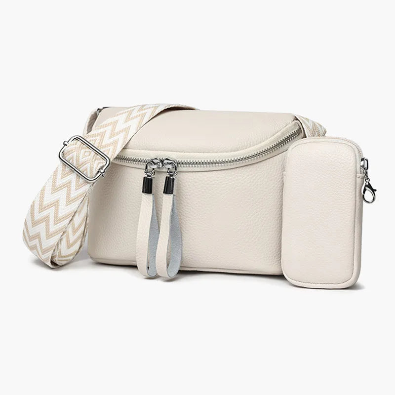 Damen Brusttasche – Hochwertige Rindsleder Crossbody, Gürteltasche & Handtasche mit Kleiner Geldbörse Kaufschwan®