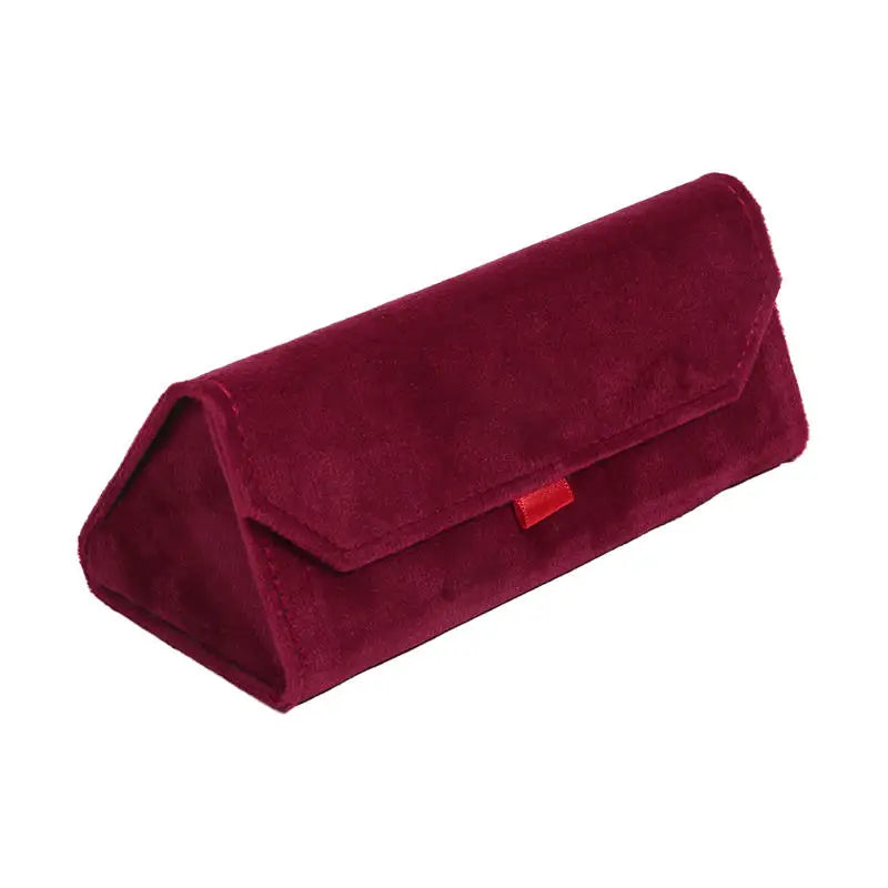 Samt Dreieck Faltbares Brillenetui – Elegantes Hartschalen Etui für Sonnenbrillen und Lesebrillen Kaufschwan®