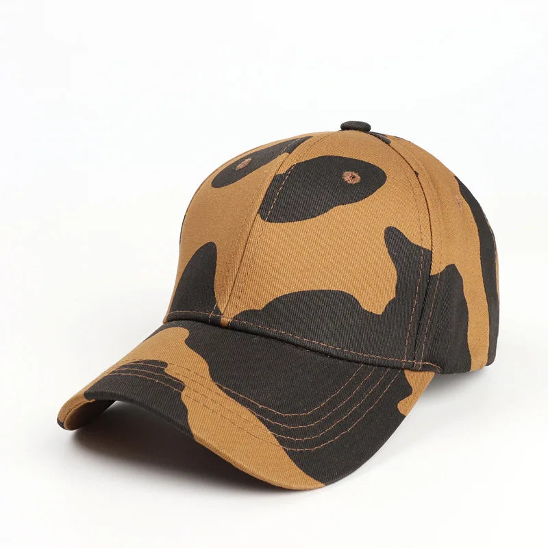 Leopard Print Baumwoll Baseballkappe | Herren & Damen Snapback Hip Hop Hat | Frühling & Sommer Baseballcap | Verstellbare Peaked Cap