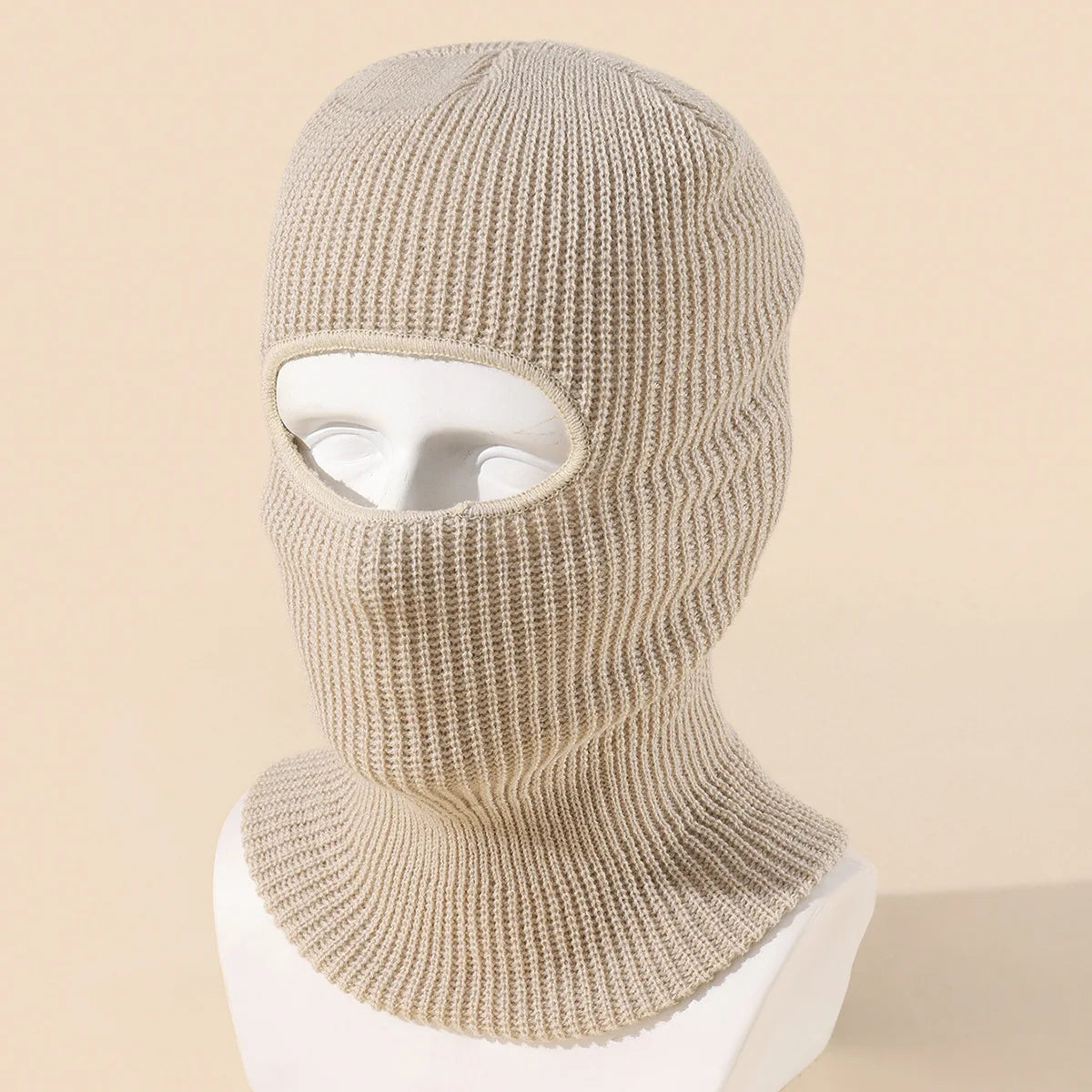 Unisex 1-Loch Skimaske Balaclava – Gestrickte Vollgesichts-Beanie Mütze | Winddichte Wintermütze für Damen & Herren beim Radfahren & Outdoor Kaufschwan®