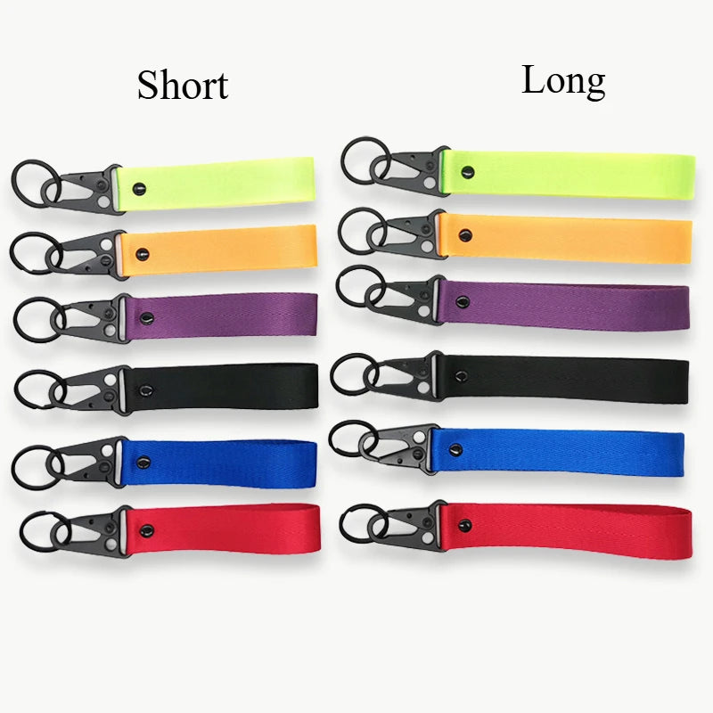 Personalisierter Schlüsselanhänger fürs Handgelenk – Mit eigenem Text oder Logo | Lanyard mit Clip für Auto & Motorrad, Unisex Design Kaufschwan®