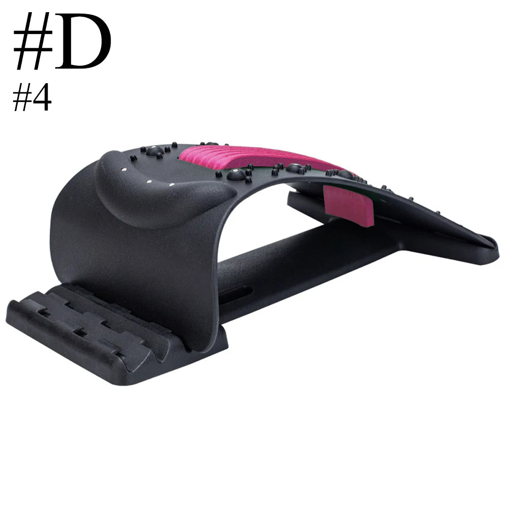 Magnetischer Rückenstrecker | Muskelentspannung & Haltungstherapie | Lendenwirbelstütze zur Schmerzlinderung Kaufschwan® Design D – Rosa