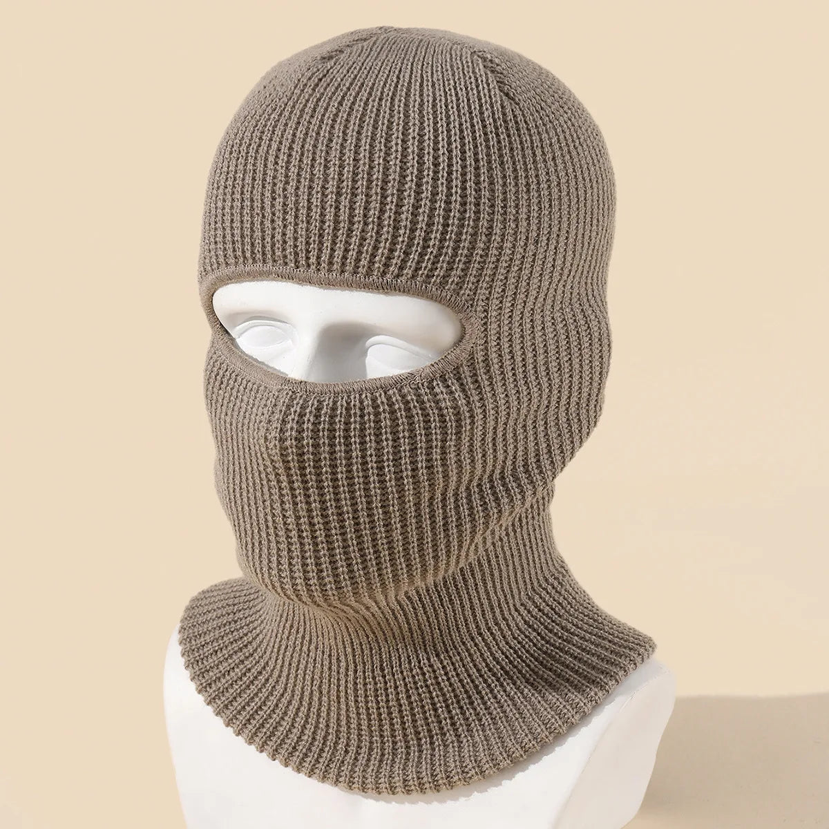 Unisex 1-Loch Skimaske Balaclava – Gestrickte Vollgesichts-Beanie Mütze | Winddichte Wintermütze für Damen & Herren beim Radfahren & Outdoor Kaufschwan®