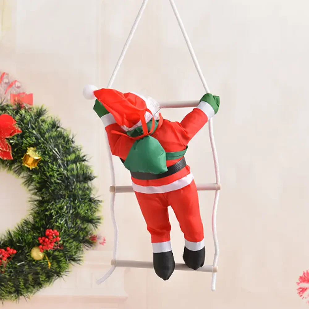 Kletternder Weihnachtsmann Dekofigur – Hängende Weihnachtsdekoration | Lustige Santa Claus Puppe für Zuhause & Restaurant Kaufschwan®