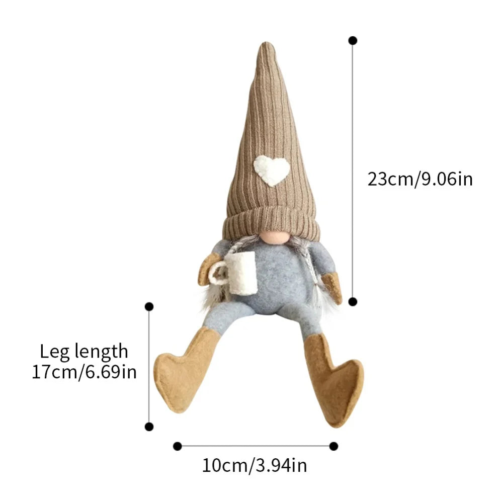 Wichtel Puppen – Gestrickte Plüsch-Dekoration | Für Weihnachten, Küche & Kaffeebar Kaufschwan®