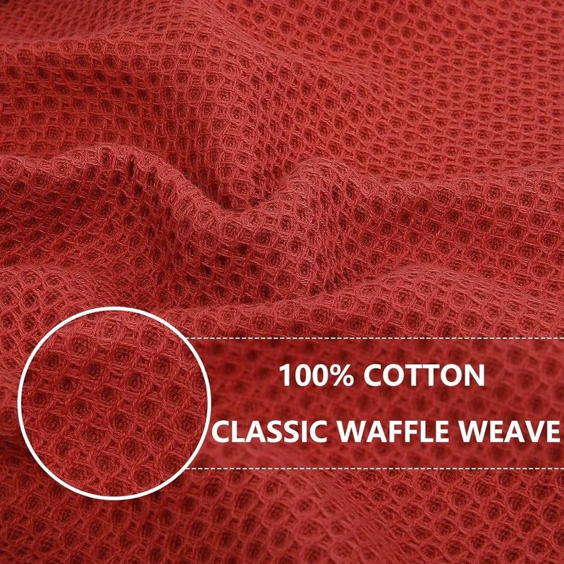 100% Baumwolle Küchentuch – Ultra Weiches Waffel Honigwaben Reinigungstuch | Saugfähiges Küchenzubehör für Haushalt Kaufschwan®