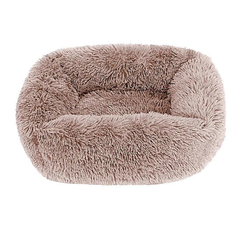 Plüsch Haustierbett Sofa – Flauschiges Kissenkorb Bett für Hunde & Katzen
