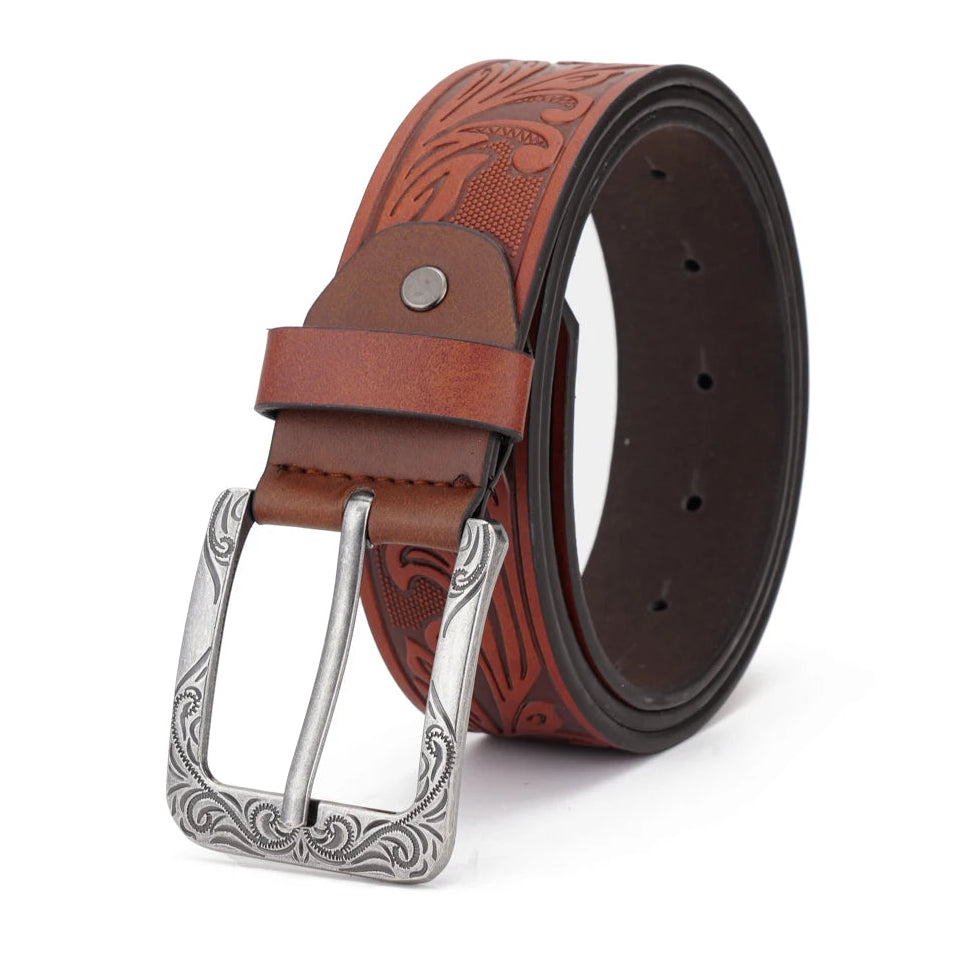 Herren PU-Leder Gürtel – Mehrfarbiger Gürtel mit Dornschließe | Stilvoller Freizeit & Business Gürtel, Perfektes Geschenk für Männer Kaufschwan®