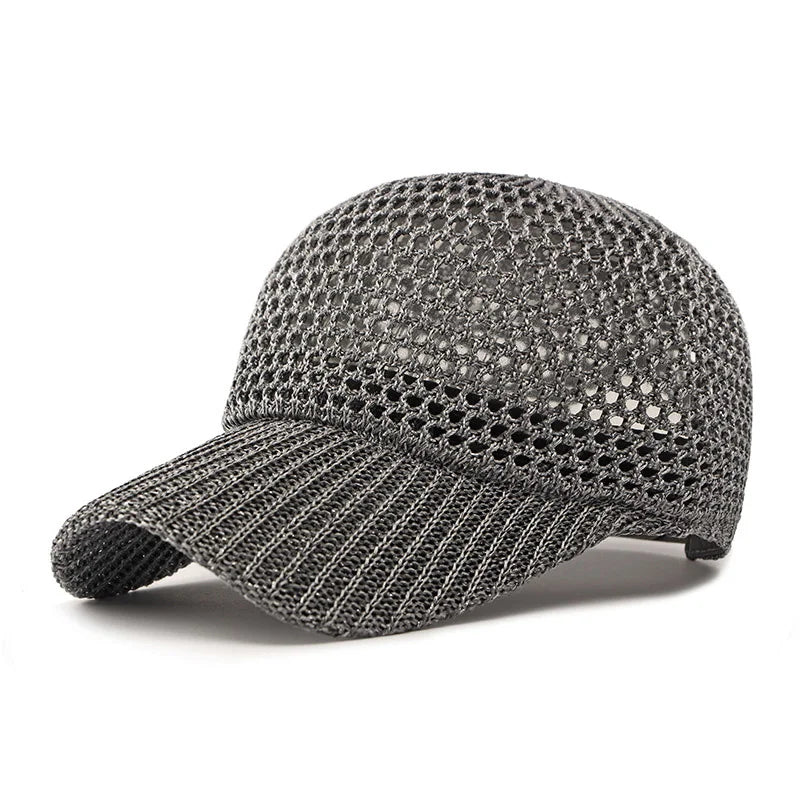 Einfarbige Atmungsaktive Baseballkappe | Sport Mesh Outdoor Baseballcap | Leicht & Verstellbar Kaufschwan® Dunkelgrau Einstellbar