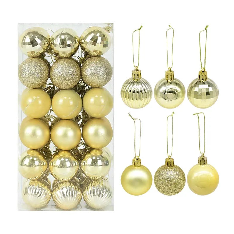 36 Stück Weihnachtskugeln Set – Rot & Gold | Christbaumkugeln Deko für Zuhause, Weihnachten & Neujahr 2026