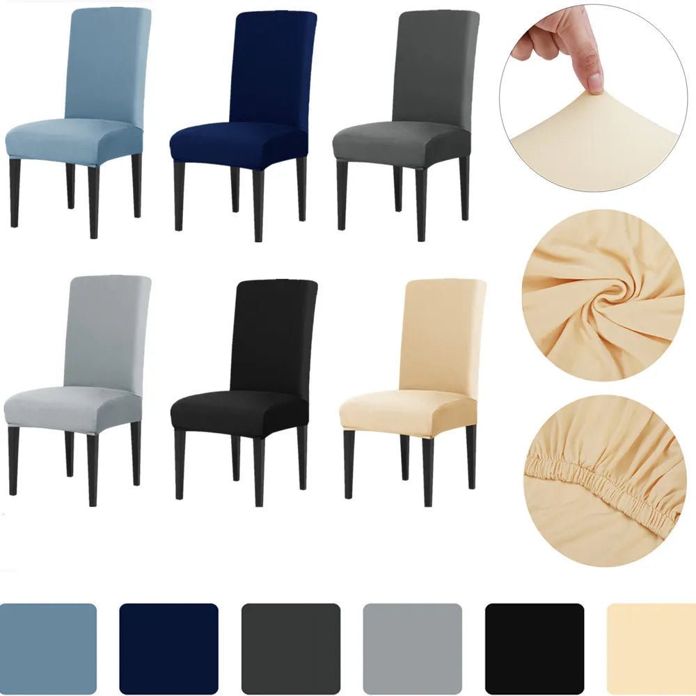 4 Stück Hoch Elastische Esszimmer Stuhlbezüge – Abnehmbare Rutschfeste Sitzschutzbezüge für Wohnzimmer, Küche & Hochzeiten Kaufschwan®