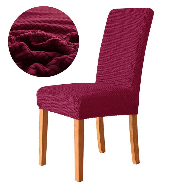 Elastischer Esszimmer Stuhlbezug – Dehnbarer Dicker Jacquard Küchenstuhl Überzug für Esszimmer, Hotel, Hochzeit & Bankett