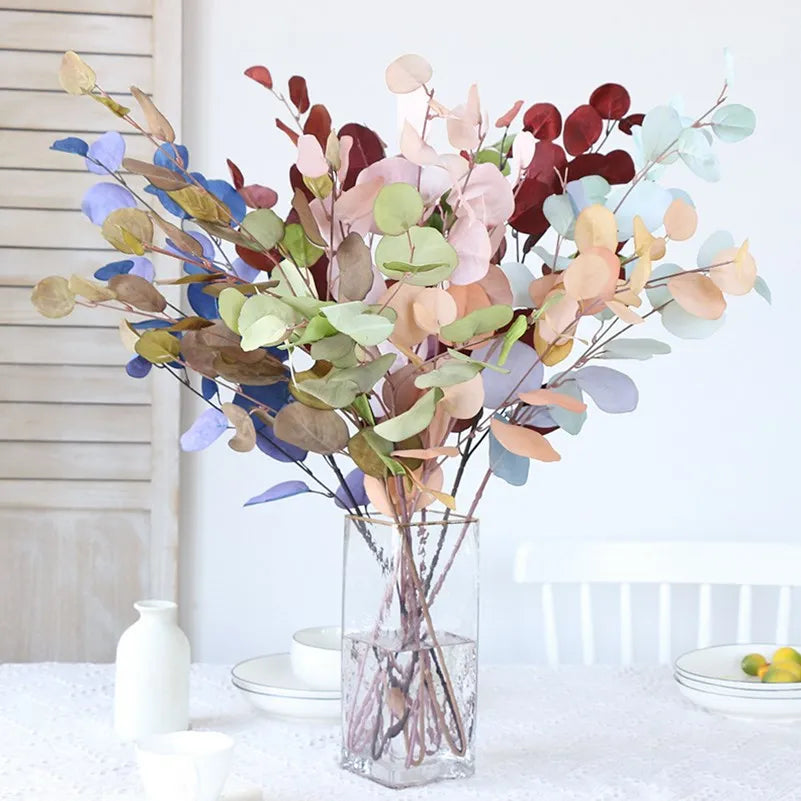 Rosa Eukalyptusblätter Künstliche Pflanzen – Dekorative Kunstblätter für Blumenwand, Hochzeit & Weihnachtsdekoration | Wohnaccessoires & Blumengestecke Kaufschwan®
