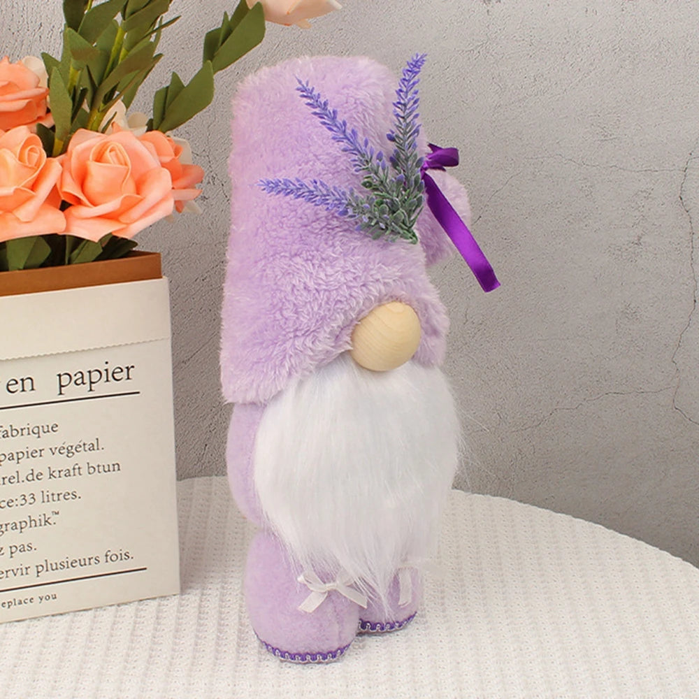 Lila Lavendel Wichtel – Handgefertigte Zwergenpuppe | Kinder Geschenk, Muttertag Deko & Schreibtisch Ornament Kaufschwan®