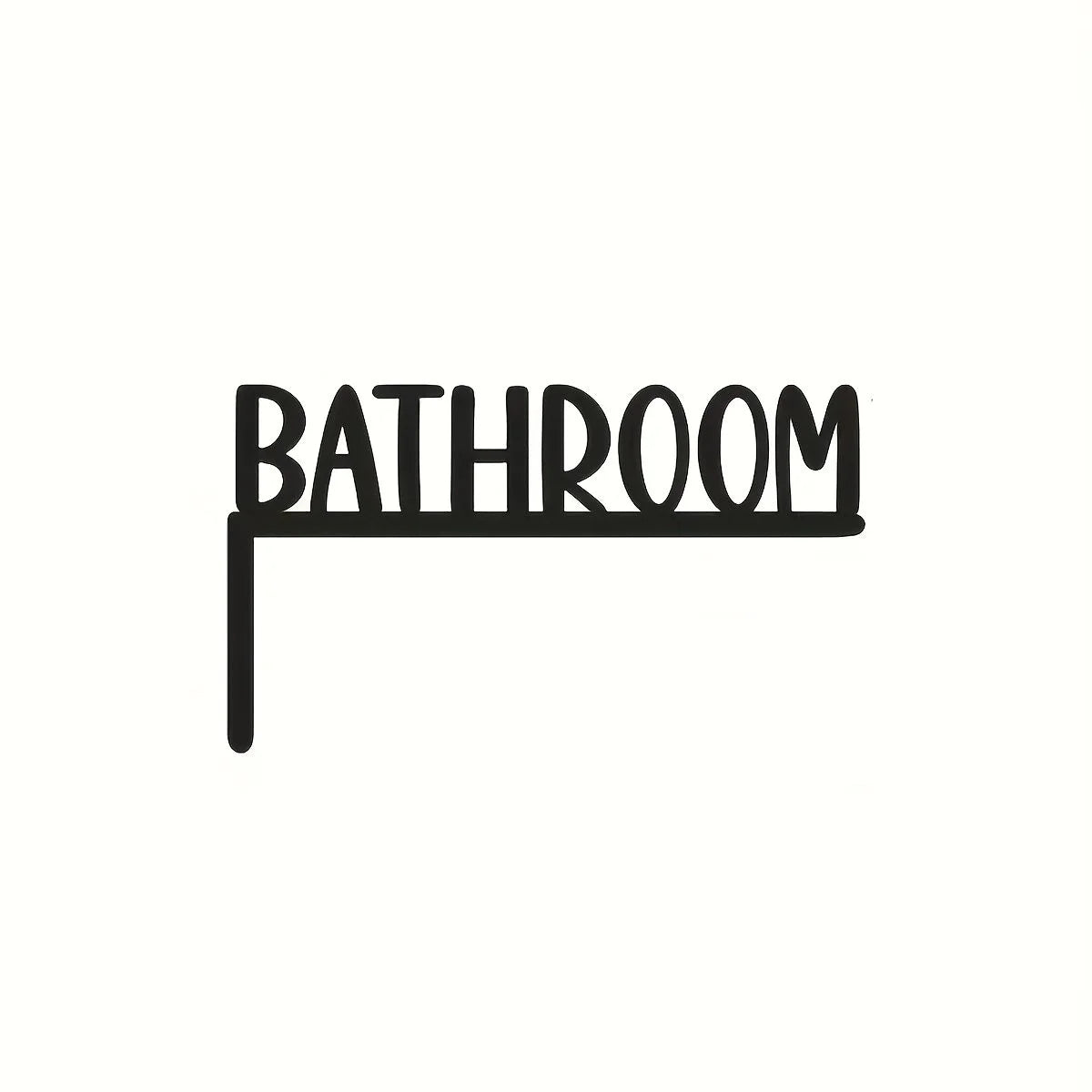 Elegantes Metall Badezimmer Türschild – Wandmontierte Eisen Dekoplakette mit Blumendesign Kaufschwan®