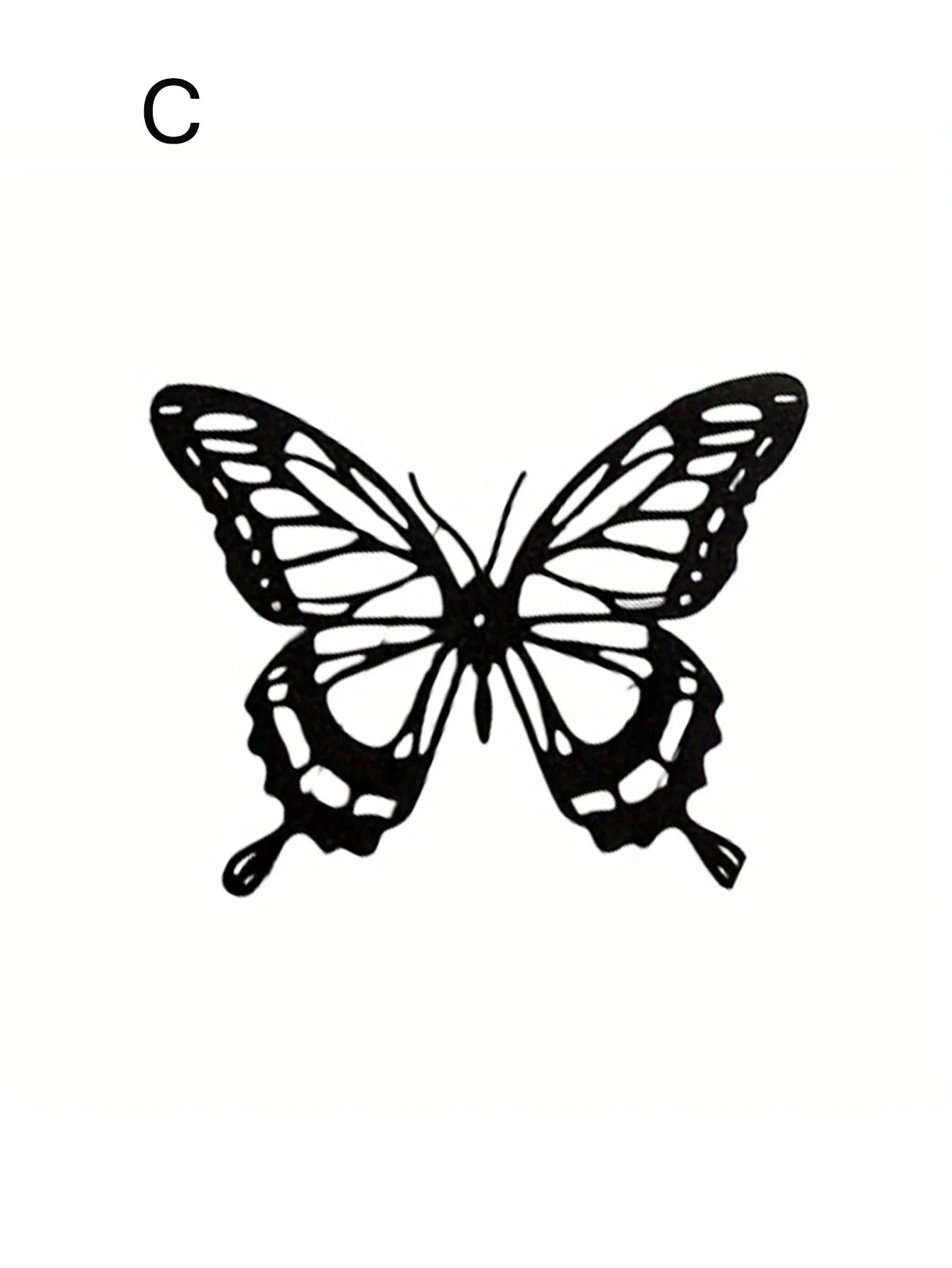 Metall Schmetterling Hohl Wanddeko – Kreative Eisen Hängedekoration Kaufschwan® C