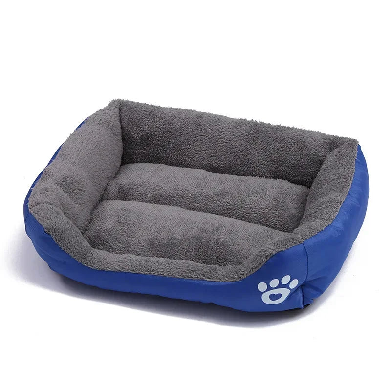 Weiches Warmes Haustierbett – Sofa Bett mit Wasserdichtem Boden für Hunde & Katzen Kaufschwan® Tiefblau S(43x32cm)