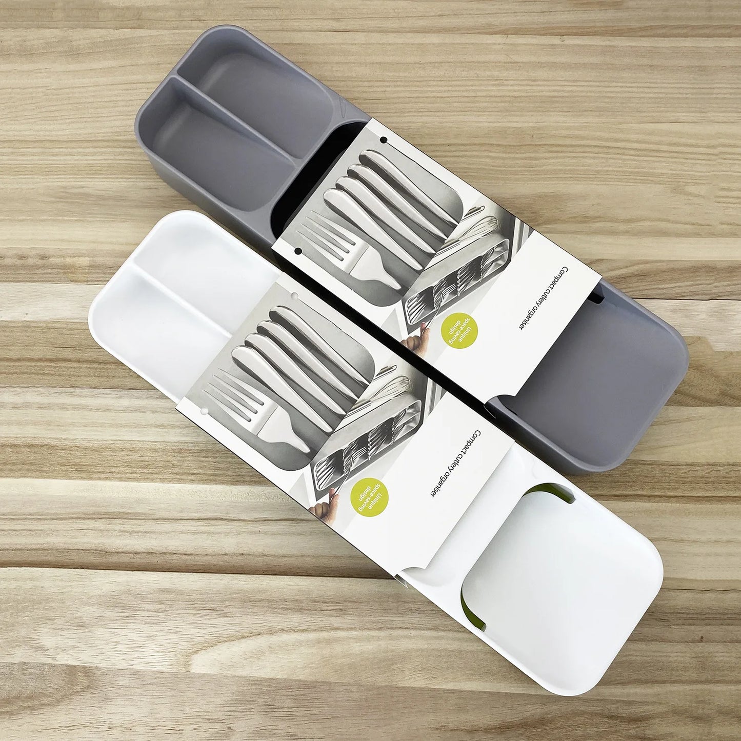Multifunktionale Besteck Aufbewahrungsschale – Fächer Organizer für Gabeln & Löffel | Küchen Schubladen Sortierbox Kaufschwan®