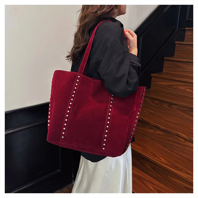 Modische Damen Schultertasche aus Mikrofaser – Hochwertige Retro Sweet Handtasche | Große Tasche mit Pailletten für Frauen Kaufschwan®