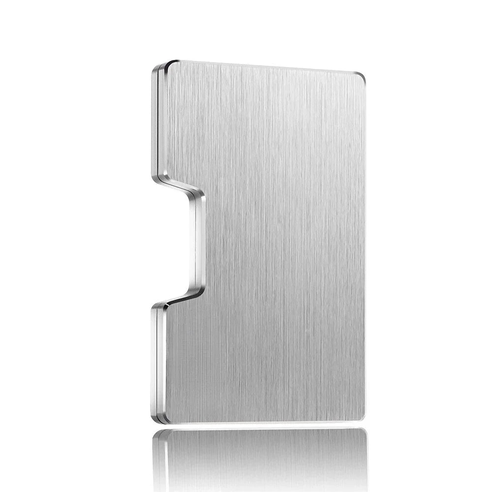 RFID Kreditkartenhalter – Minimalistische Schlanke Metall Geldbörse mit Geldklammer | Luxus Edelstahl & Aluminium Mini Kartenetui für Herren Kaufschwan®