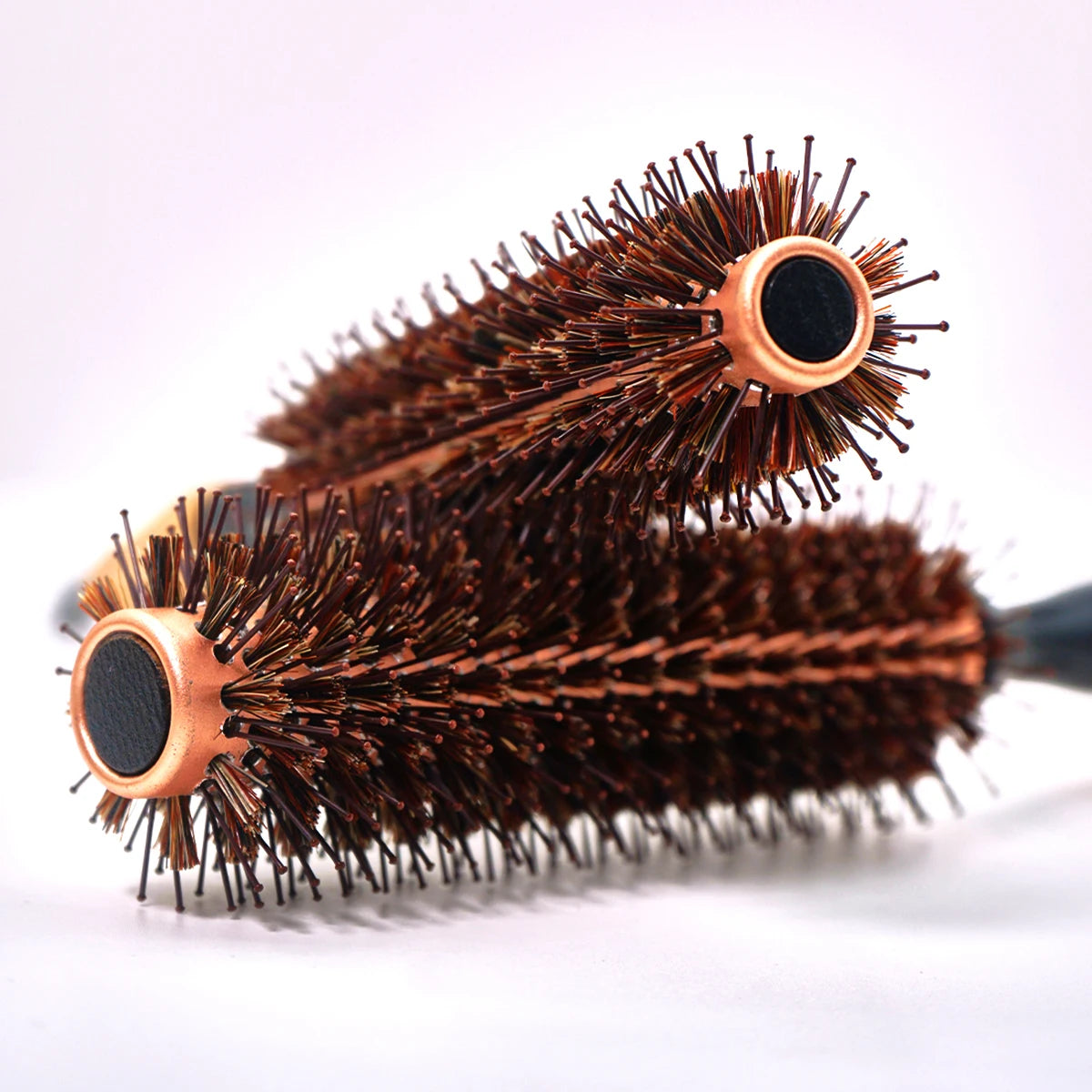 Rundbürste mit Holzgriff – Professionelle Antistatische Haarbürste | Locken- & Toupierbürste für Friseure Kaufschwan®