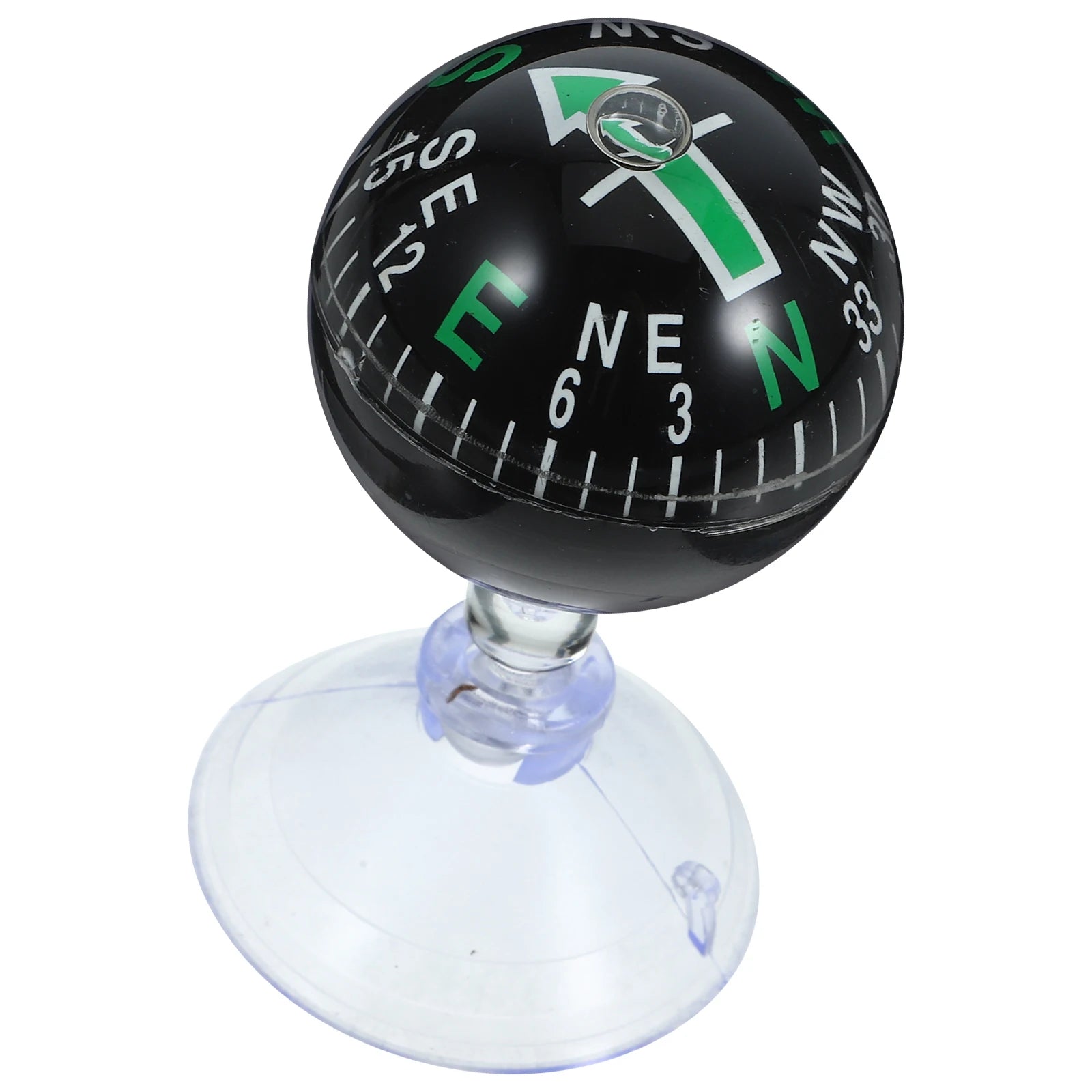 38mm Auto-Armaturenbrett Kompass – Sphärischer Kompass mit Saugnapf für Autos, Boote & Marinefahrzeuge Kaufschwan®