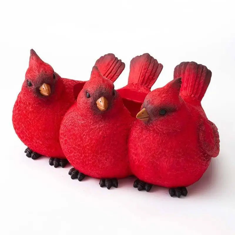 Roter Vögel Blumentopf – Kreativer Tier Sukkulenten Pflanztopf | Vogel Deko Ornament für Zuhause Kaufschwan®