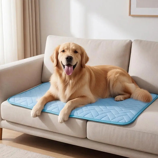 Kühlmatte für Hunde - Strapazierfähige Sommer Kühlmatte für Kleine und Große Hunde sowie Katzen für Sofa und Haustierbett Kaufschwan®