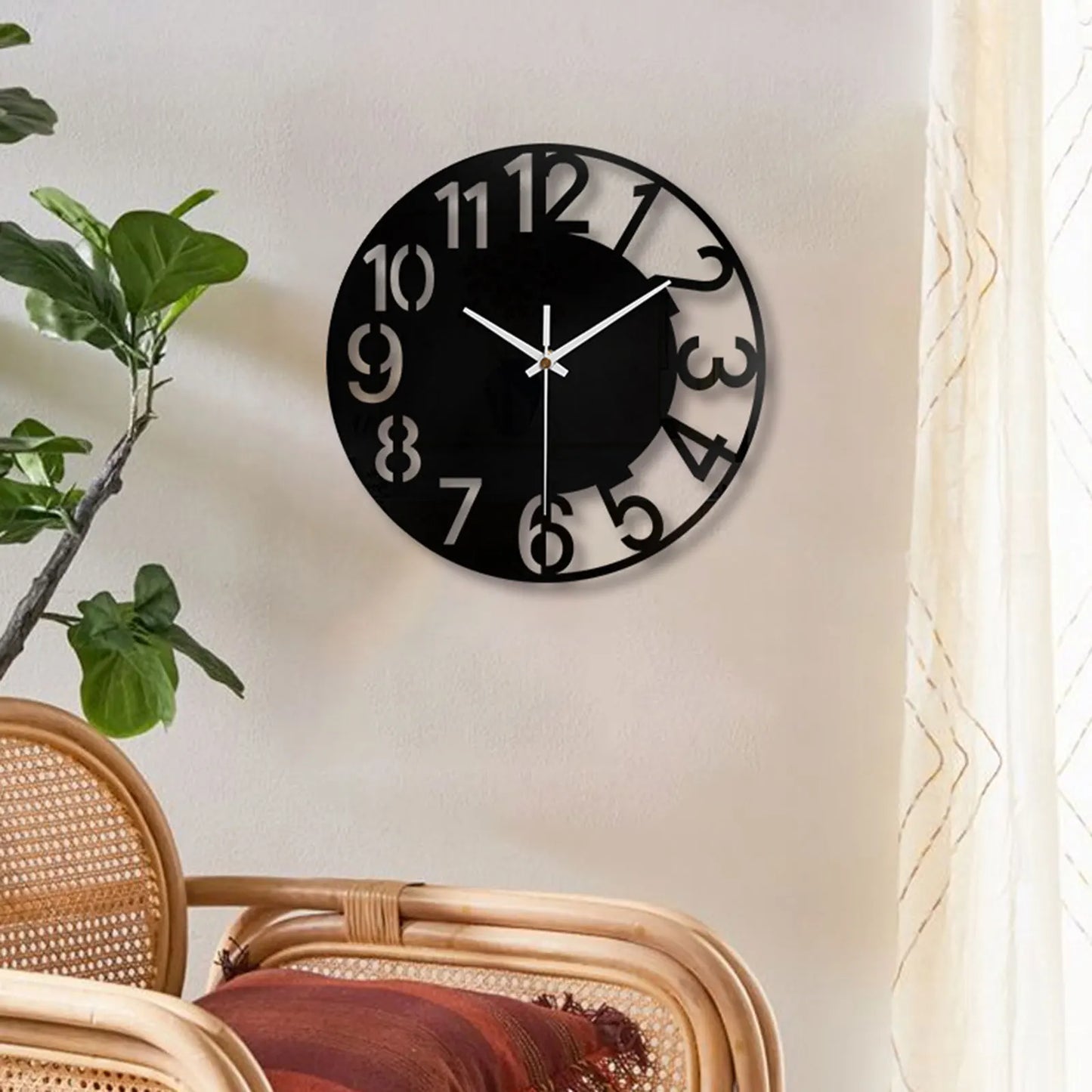 Minimalistische Acryl Wanduhr – Leise Große Moderne Deko Uhr Kaufschwan®