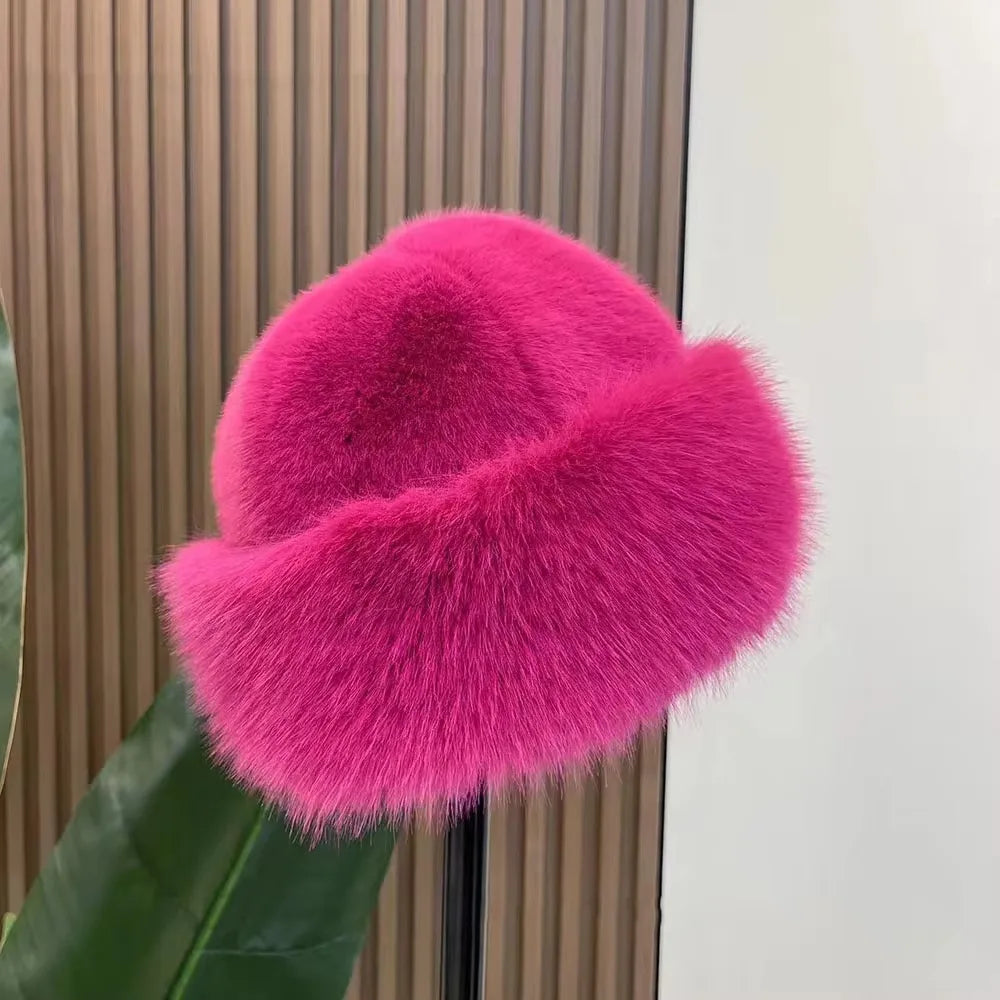 Damen Flauschige Mütze – Warme Wintermütze | Plüsch Mütze für Kalte Schneetage Kaufschwan®