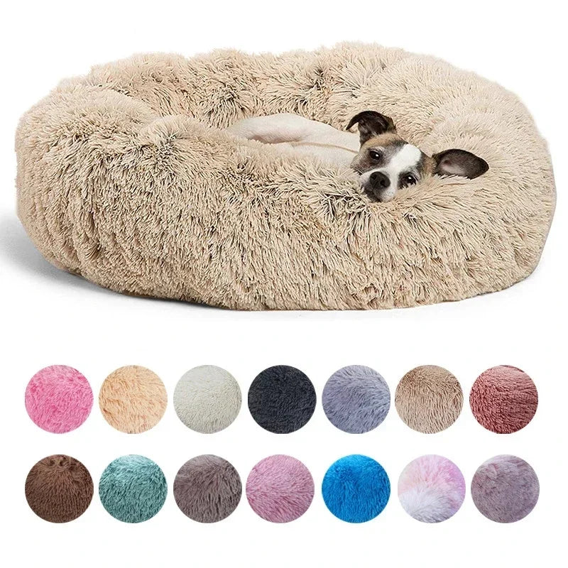 Rundes Plüsch Haustierbett – Weiches Warmes Hund- und Katzenbett Kaufschwan®