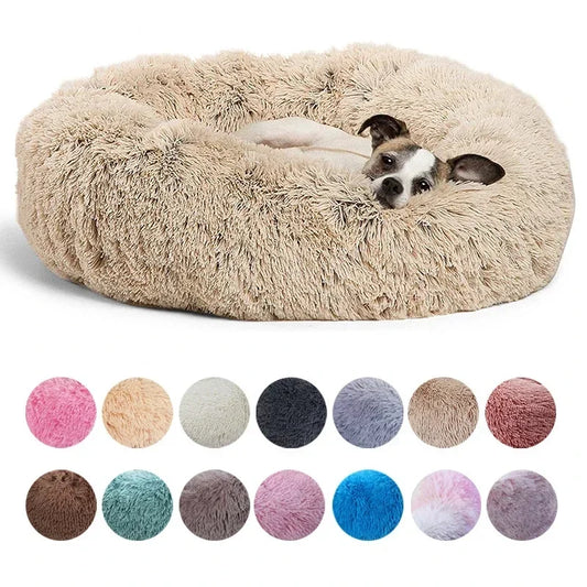 Rundes Plüsch Haustierbett – Weiches Warmes Hund- und Katzenbett Kaufschwan®