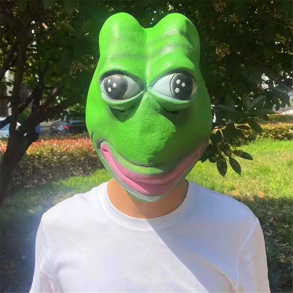 Halloween Maske Lustiger Frosch Horror – Tier Cosplay Gesichtsmaske für Party, Maskerade & Halloween Kostümzubehör Kaufschwan®