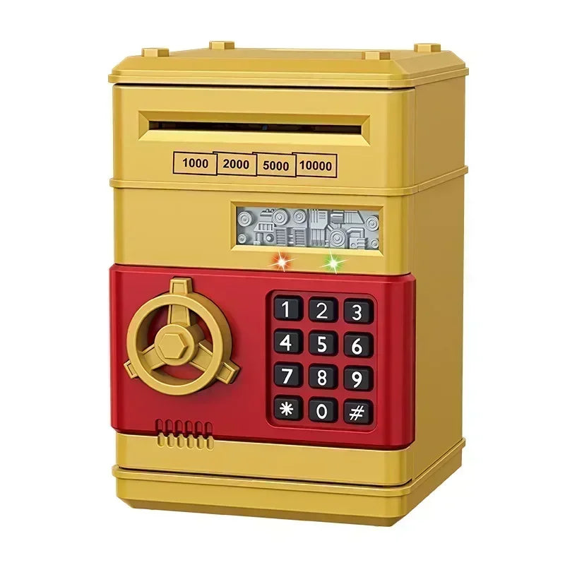 Elektronische Spardose Mini Safe – Sparbox mit Passwort und Münzfunktion Kaufschwan® Gold