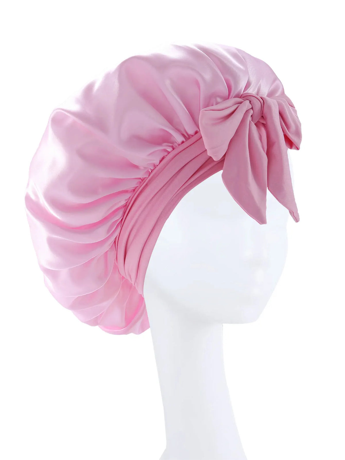 Seidig Weiche Satin-Schlafhaube für Damen – Verstellbare Haarhaube mit Bindeband für Lockiges Haar