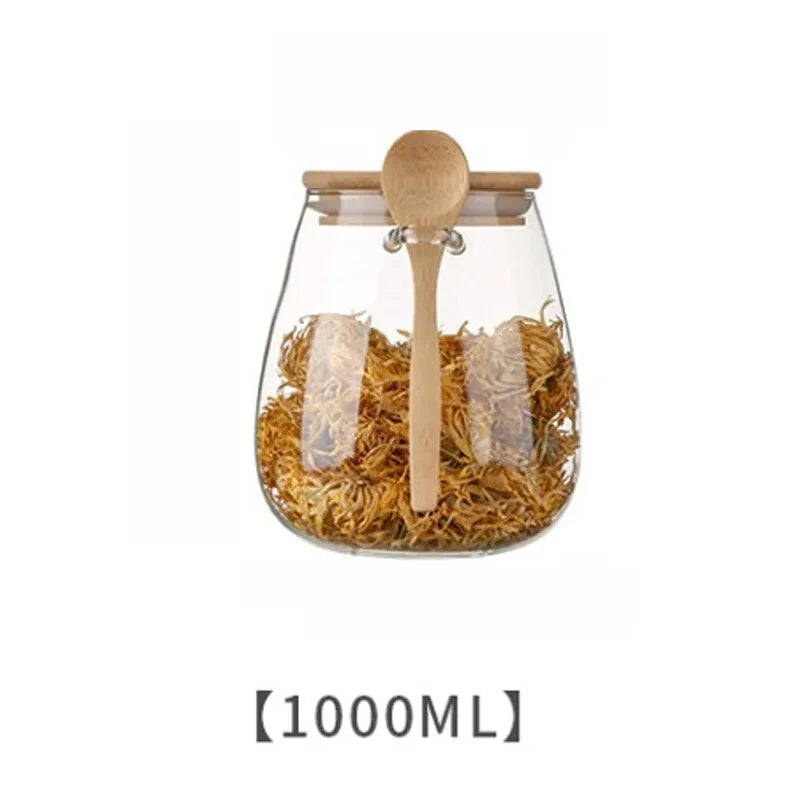 Hochwertige Vorratsbehälter – Glas Aufbewahrungsdosen mit Deckel | Luftdichte Küchenbehälter für Zucker, Tee & Kaffee Kaufschwan® 1000ml