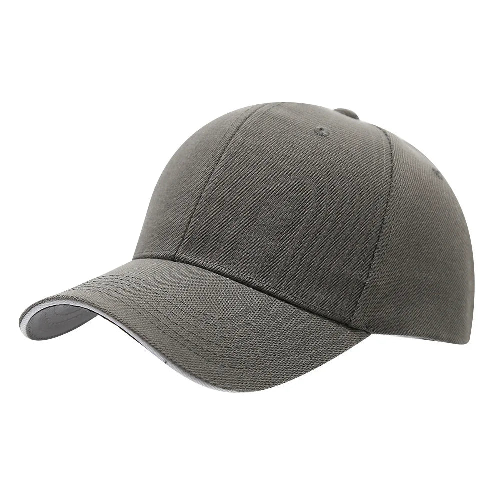 Klassische Baseballkappe | Herren & Damen Freizeit Einfarbige Kappe | Outdoor Reise Mode Baseballcap Kaufschwan® Grau Einstellbar