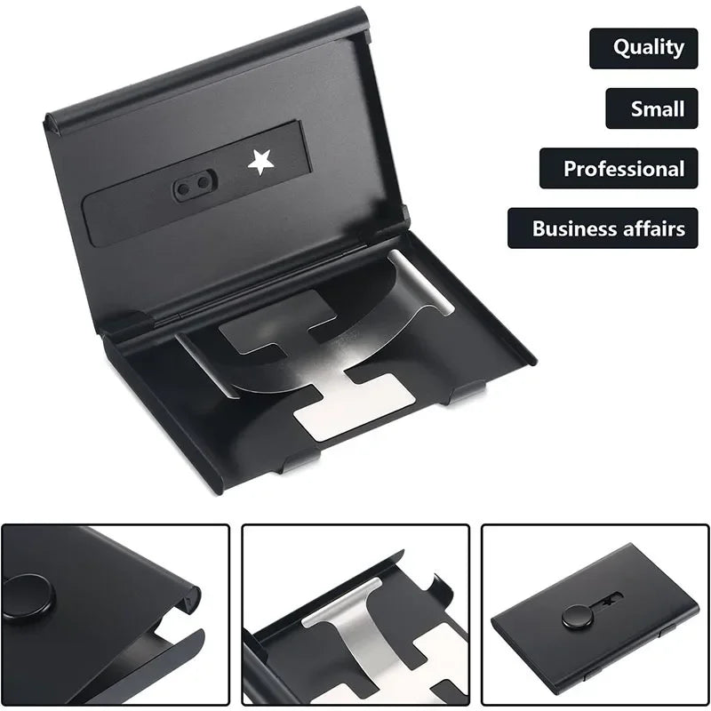 Metall Visitenkartenetui – Handdruck Ultra-Dünnes Kartenetui | Bankkarten & Mitgliedskarten Organizer Business Kartenbox Kaufschwan®