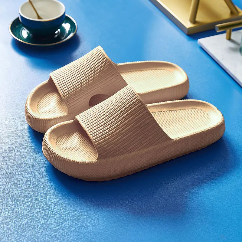 Sommer-Hausschuhe mit dicker Sohle | Atmungsaktive Rutschfeste Badslipper | Entspannung für Zuhause Damen Kaufschwan® Style 7 44-45