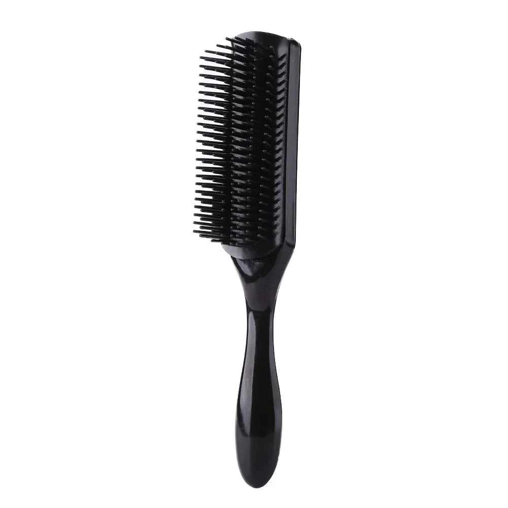 9-Reihen Styling Haarbürste – Entwirrungskamm für Glattes & Lockiges Haar | Kopfhaut-Massagebürste für Echthaar-Perücken Kaufschwan® Design 10