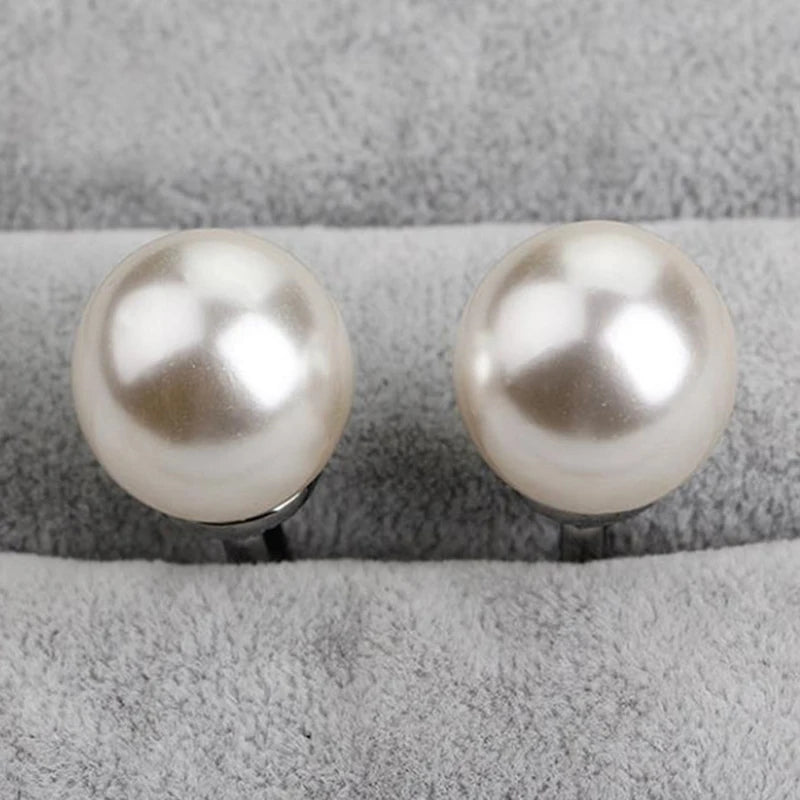 Runde Imitationsperlen Manschettenknöpfe – Elegante Perlen Manschetten für Damen & Herren | Hochzeit, Business & Anlass Accessoires Geschenk Kaufschwan®