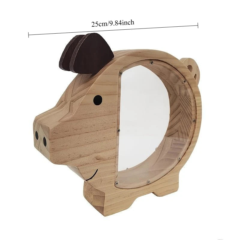 Massivholz Sparschwein – Kreative Tisch Spardose und Wohn Dekoration Kaufschwan®